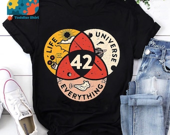 42 The Answer To Life The Universe And Everything Vintage T-Shirt, Funny Science Shirt, Life Universe Shirt, Vintage Shirt