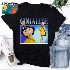 Camisa Coraline, Camisa de película Coraline, Camisa de dibujos animados Coraline, Camisa vintage