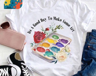 Ogni giorno è un giorno fantastico per fare un po' di arte T-shirt insegnante, maglietta insegnante d'arte, maglietta asilo, maglietta insegnante, regalo per insegnante
