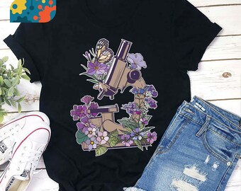 T-shirt de professeur de microbiologie de fleur de science, chemise de science, chemise de fleur, chemise de jardin d'enfants, chemise de professeur, cadeau pour professeur