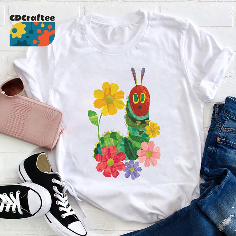 Flowers And The Very Hungry Caterpillar Teacher T-Shirt, Teacher Life Shirt, Kindergarten Shirt, Teacher Shirt, Gift For Teacher image 3