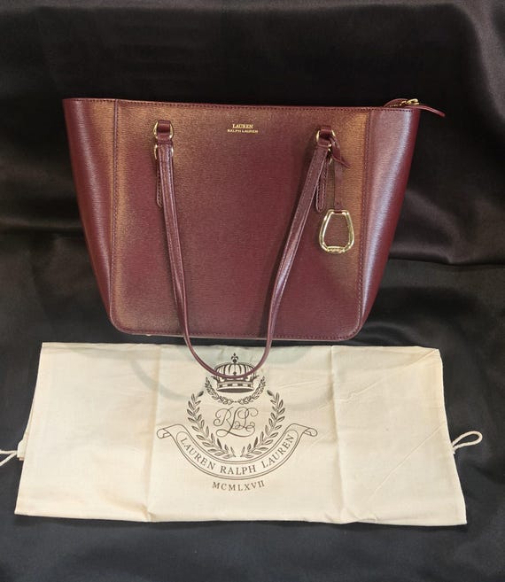 Ralph Lauren Bennington Medium Tote Shopper Handbag Polo Leather Etsy UK