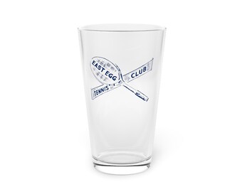 East Egg Tennis Club | The Great Gatsby Inspired Pint Glass, 16oz