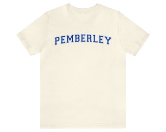 Pemberley Literary Tee | Pride & Prejudice College Style Jersey Short Sleeve Shirt