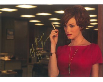 Podpisano CHRISTINA HENDRICKS Kolor 8" X 10" Zdjęcie reklamowe "Mad Men"!