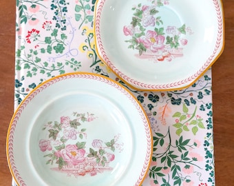 Plato y cuenco Metz de Adams Calyx Ware, vintage o antiguo