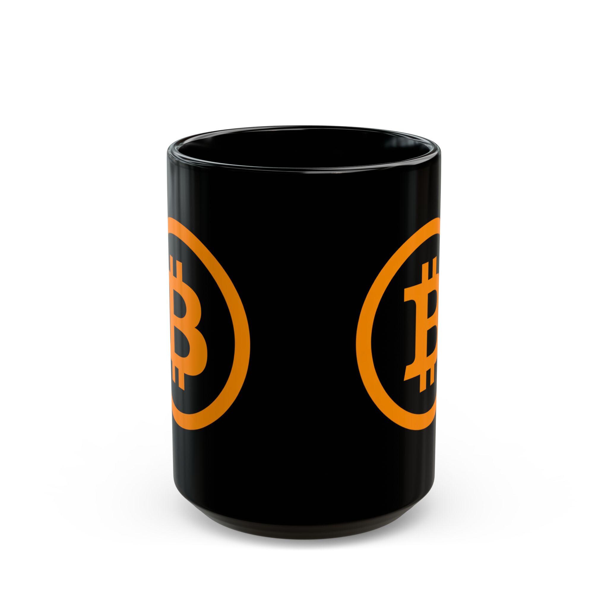 Bitcoin Black Mug: Crypto Enthusiast Coffee Cup (11oz 15oz)