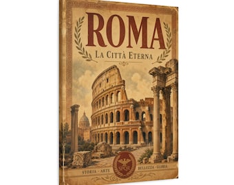 Lienzo decorativo vintage de Roma / Ciudades de Italia para la pared