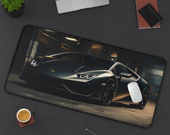 Sleek Lamborghini Desk Mat: Car Lover Office Decor