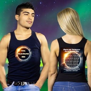 Total Solar Eclipse Path of Totality Tank Top, Total Solar Eclipse top, Total Eclipse 2024 shirt Gift Totality TankTop, Total Path Dates