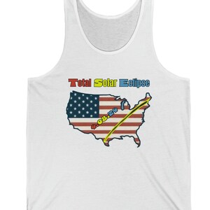Total Solar Eclipse USA Tank Top, Total Solar Eclipse top, Total Eclipse 2024 shirt  Gift Totality TankTop, Party tank top eclipse