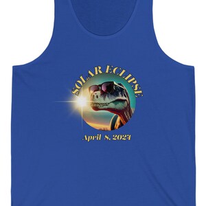 Total Solar Eclipse T-Rex Tank Top, Total Solar Eclipse top, Total Eclipse 2024 shirt  Gift Totality TankTop, Party tank top Solar eclipse