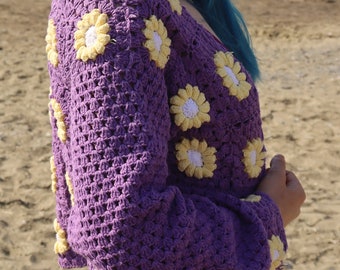Crochet Cardigan, Daisy Cardigan, Handmade Crochet Cardigan, Daisy Crochet Cardigan