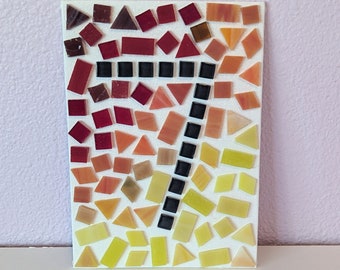 Bultaoreune BTS Mosaic Canvas Art | Gift for ARMY, BTS Art, Mosaic Art, Canvas Panel Rainbow Mosaic Tiles Mixed Media Art OT7 Seven