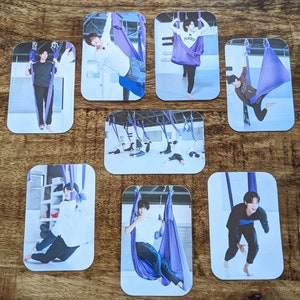 BTS Flying Yoga Fanmade Photocards | BTS Gift for army, bts Photocard Set, Run bts flying yoga OT7