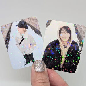 Jimin Jungkook Snow Set of Two (2) Glitter Stickers | BTS Sticker, Gift for Army, Jungkook Jimin Sticker Winter, Sapporo Jikook Are You Sure