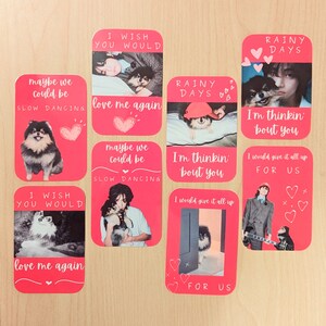 Yeontan Layover Fanmade Photocards Valentines | Yeontan Photocards, V Bias Gift for army, V Photocard Set, Valentine Photocard, Kim Taehyung