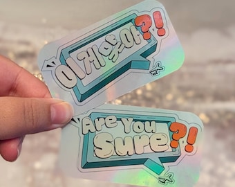Are You Sure?! Set of Two (2) Stickers | Jungkook Sticker Jimin 이게맞아 Vinyl Sticker, Gift for Army, Are You Sure Sticker Jimin Jungkook BTS
