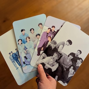 BTS Giant Photocards | BTS Set of 4 Fanmade Oversized Photocards | OT7 Gift for Army, RM Jin Suga jhope Jimin V Jungkook Photocard
