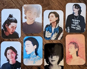 Yoongi Long Hair Fanmade Photocards | Min Yoongi Bias Gift for ARMY, Suga Photocard Set, long hair yoongi pcs