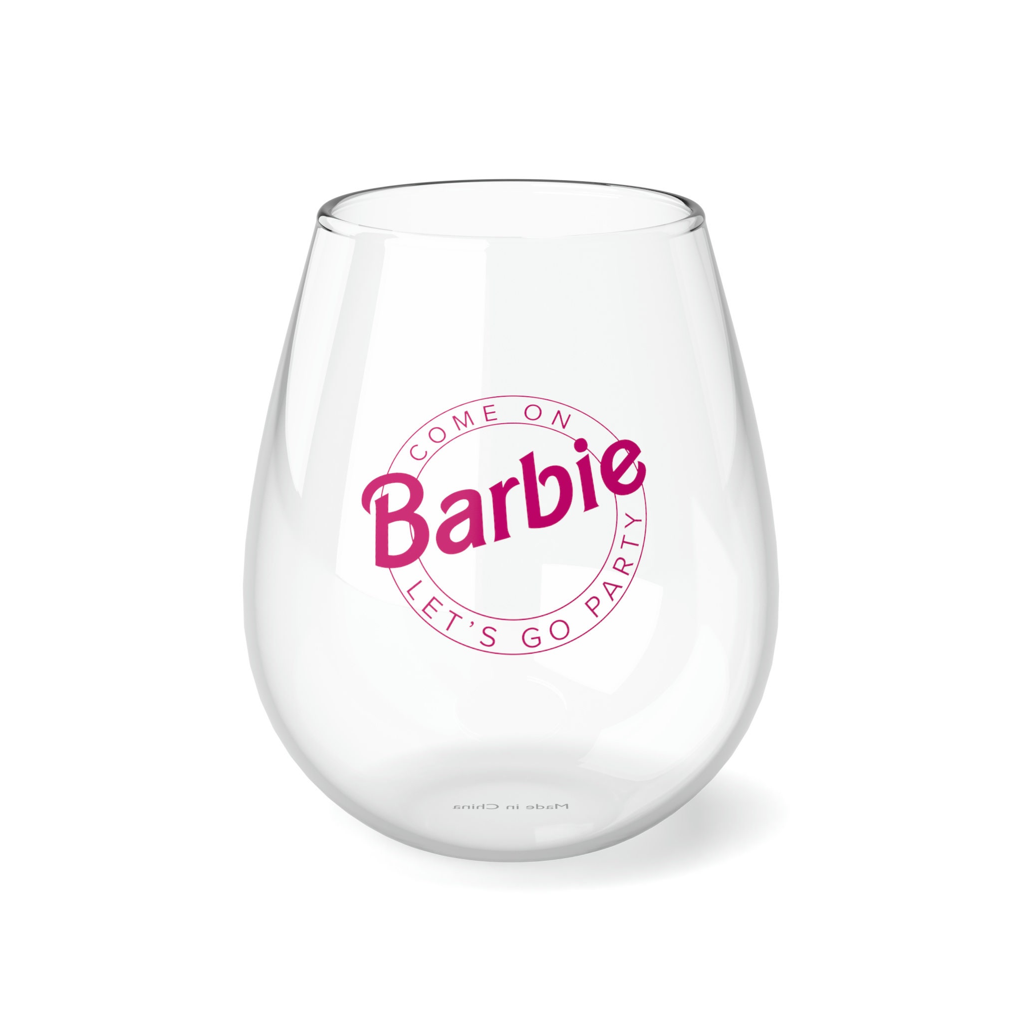 Barbie Themed Bachelorette Wine Glass come on Barbie -  Denmark