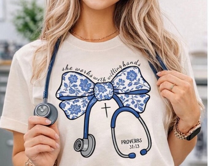 Nurse Appreciation Gift – Faith-Based Proverbs 31 Shirt
