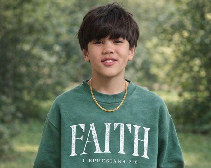 Faith Inspired Sweatshirt, Scripture Verse Graphic