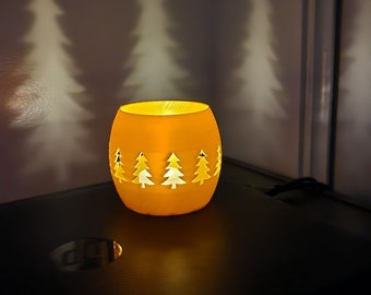 Christmas Tree Lantern, Set of 3, Candle Light Included,  Cute Home Decor, Nightlight, Great Gift, Free Shipping