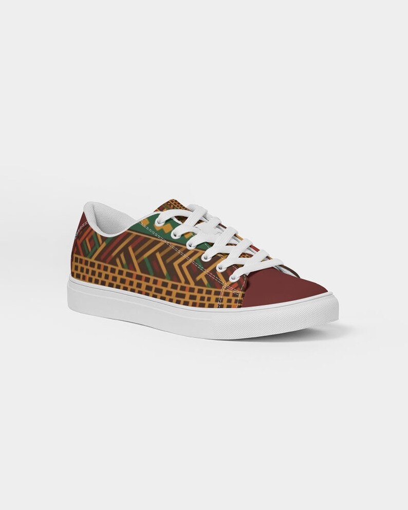 Kente African Print Pattern Sneaker Shoes For Men Women
