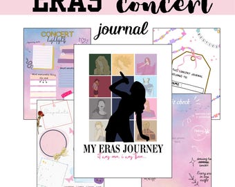 Eras Concert Journal | Printable Fan Journal for Concert Memories | Swifty Gift | Digital Download PDF | Tour Memory Keepsake