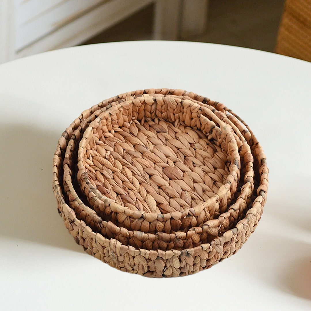 Water Hyacinth Basket With Handle Water Hyacinth Storage Etsy