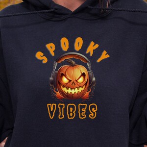 Spooky Vibes Hoodie, halloween hoodie, halloween sweatshirt, jack o lantern hoodie, pumpkin hoodie, halloween gift, hoodie for halloween.