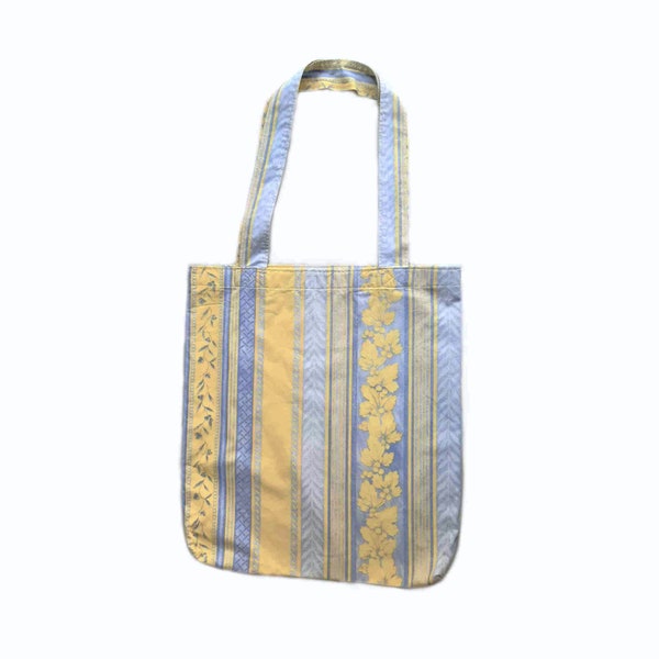 Tote bag bleu et jaune