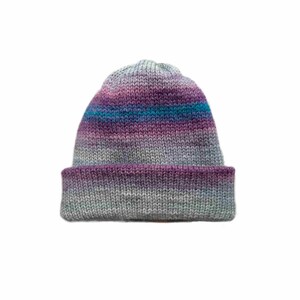 Bonnets multicolores Gris/Blanc/Violet