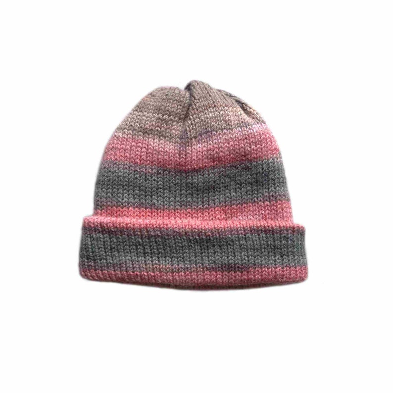 Bonnets multicolores Rose/Gris