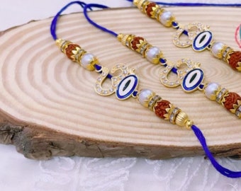 6 Pieces of Rakhi for Brother, Genuine Thread Rakhi Brother Rakhi Brother Silver Rakhi Handmade Rakhi Gift for her