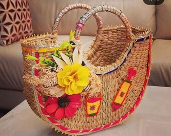 Indian Return Gift Bags - Decorated Basket For Gifting Purpose