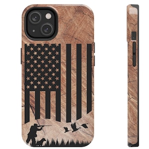 Duck Hunter Phone Case, Hunting Phone Cover, Protective Cases for iPhone, Samsung, Pixel, Gift for Proud American Hunter, Mag Safe, Tough