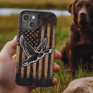 Waterfowl Duck Hunting Phone Case | Bird Dog Case | Hunter Phone Cover | Duck Hunting Gift | Camouflage Gift | iPhone Galaxy Pixel | For Dad