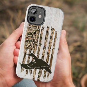 Duck Hunter Phone Case, Waterfowl Hunting Phone Cover, Bird Hunter Gift, MagSafe, iPhone Pro Max Plus, Samsung, Pixel, Tough Case, Sitka