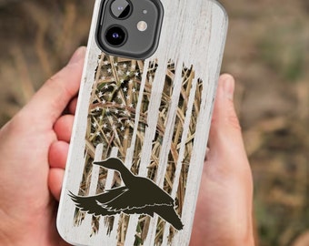 Duck Hunter Phone Case, Waterfowl Hunting Phone Cover, Bird Hunter Gift, MagSafe, iPhone Pro Max Plus, Samsung, Pixel, Tough Case, Sitka