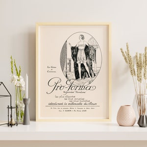 Impresiones descargables / Carteles publicitarios franceses / Impresión Art Deco de los años 20 / Ilustración de negligé de damas vintage / Arte de pared imprimible