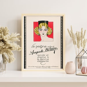 Herunterladbare Drucke | Französisches Werbeplakat | 1920er Jahre Flapper Fashion Print | Vintage Art Deco Poster | Druckbare Wandkunst