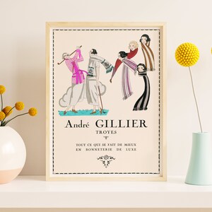 Downloadable Prints | Vintage Advertising Prints | 1920s French Fashion Poster | Trendy Neutral Wall Art | Printable Wall Art