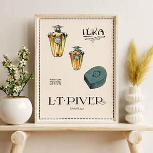 Stampe scaricabili / Poster pubblicitari di profumi francesi / Stampa Art Deco degli anni &#39;20 / Arte della parete minimalista neutra / Arte della parete stampabile