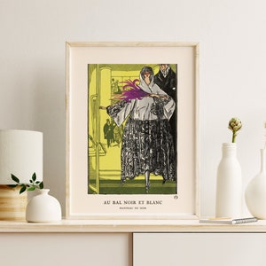 Downloadable Prints | French Home Decor | 1920s Fashion Illustration | Eclectic Wall Art | DIY Wall Art | Printable Wall Art
