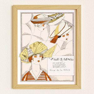 Impresiones descargables / Carteles publicitarios franceses de la década de 1920 / Ilustración de moda ecléctica / Cartel Art Deco neutral / Arte de pared imprimible