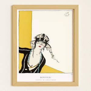 Downloadable Prints | French Home Decor | 1920s Minimalist Illustration | Neutral Wall Art | Printable Wall Art
