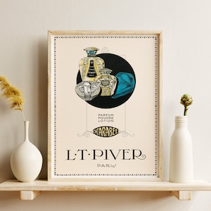 Stampe scaricabili / Poster pubblicitari di profumi francesi / Stampa Art Deco degli anni &#39;20 / Arte della parete minimalista neutra / Arte della parete stampabile