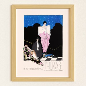 Impresiones descargables / Carteles publicitarios franceses / Arte Flapper de la década de 1920 / Cartel de zapatos vintage / Cartel Art Deco de moda / Arte de pared imprimible